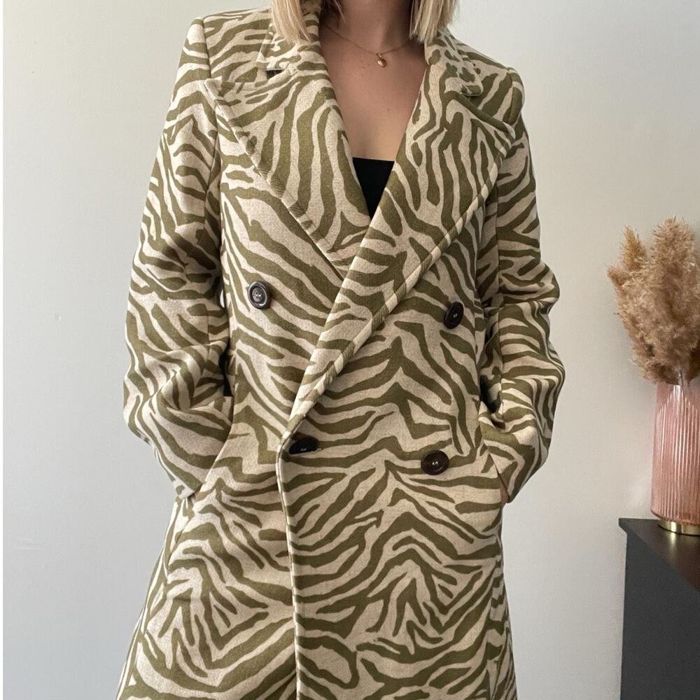 See by Chloé Zebra Green Coat - Picture 3 of 9